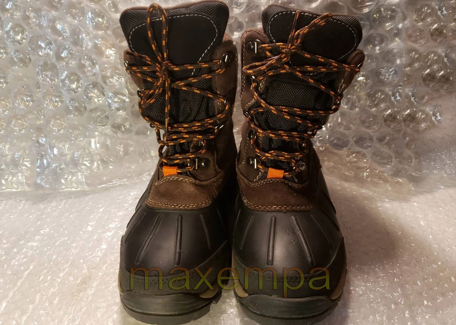 Target Waterproof Insulated Outdoor Rugged Snow Black Brown Leather Boots US 8