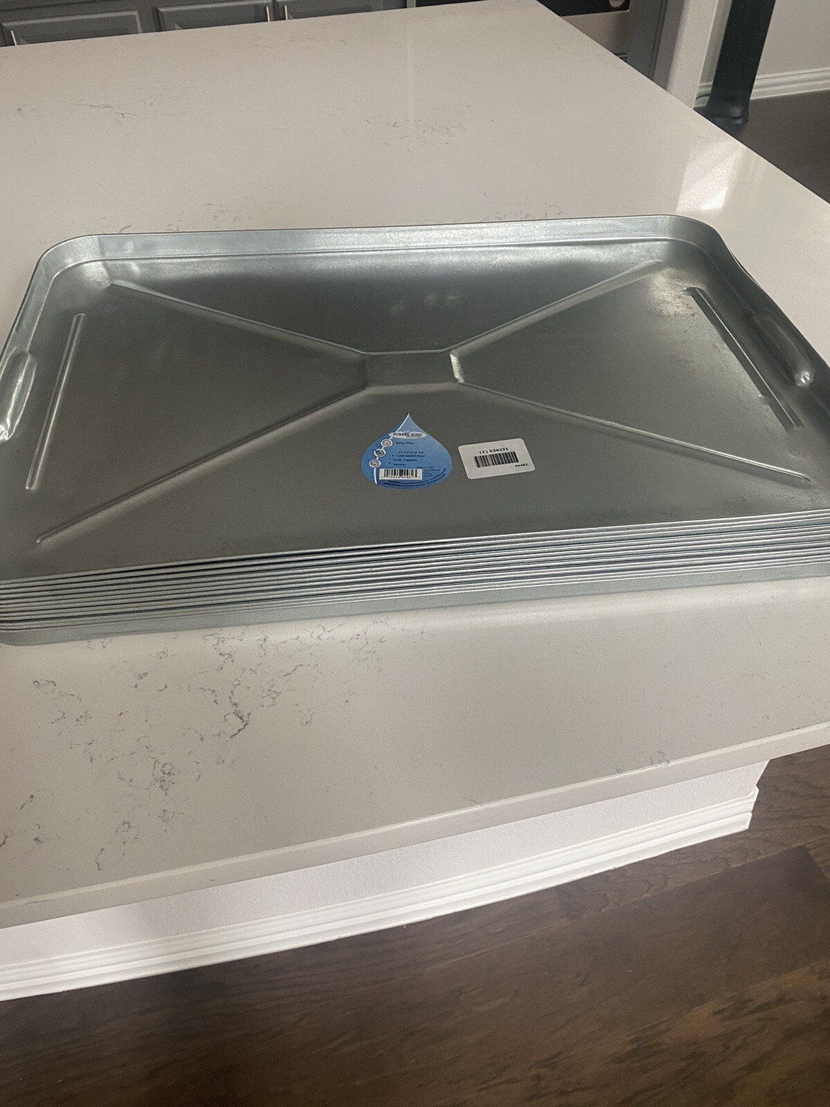 Funnel King 94482 6 Qt Drip Pan Galvanized Steel, 17.5"x25.75"x.75" 1