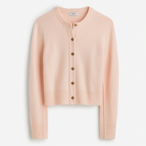 Madewell Cashmere Button-Front Cardigan Sweater Women's XL Pink