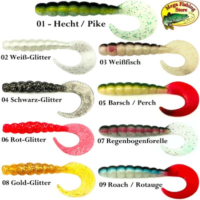 Profi Twister Gummifisch 4-13cm - Hecht Zander Barsch Norwegen Köder bis 15 Stk
