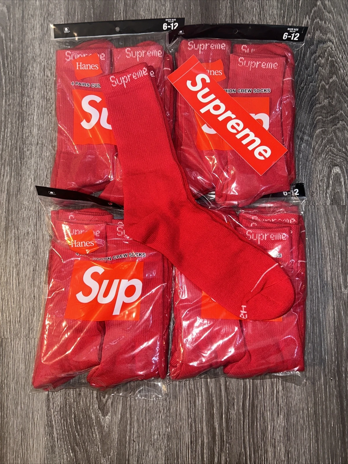 Lot d'autocollants Supreme Hanes 100 % authentiques (simple) plus Supreme