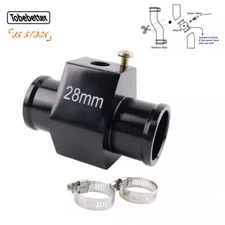 US Water Temp Joint Pipe Car Temperature Gauge Radiator Sensor Hose Adapter 28mm