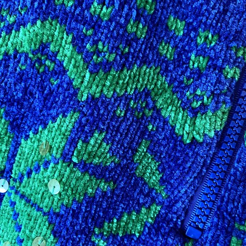 Quacker Factory Women's Blue 1/4 Zip Snowflake Pullover Sweater 1X - Picture 6 of 11