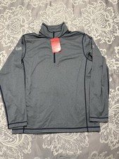 North Face Tech 1/4 Zip Fleece Pullover Jacket Men M Asphalt Gray Thermal NWT
