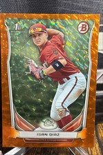 2014 Bowman Draft - Isan Diaz #DP75 Orange Ice /25 (RC)