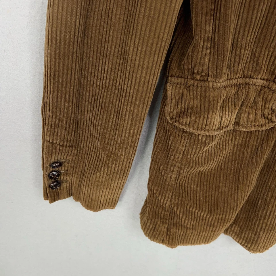 Abercrombie & Fitch Blazer Mens Small Brown Corduroy Sport Coat 3 Button Jacket - Image 4 of 4