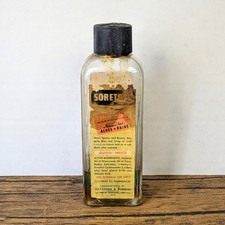 Vintage - 2�oz McKessen's Soretone Muscular Pain Reliever, 4�" Glass Bottle