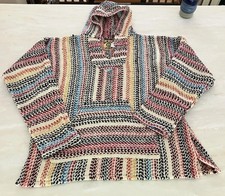 Baja Joe Mexican Baja Hoodie Adult Large Multicolor Pullover Drug Rug