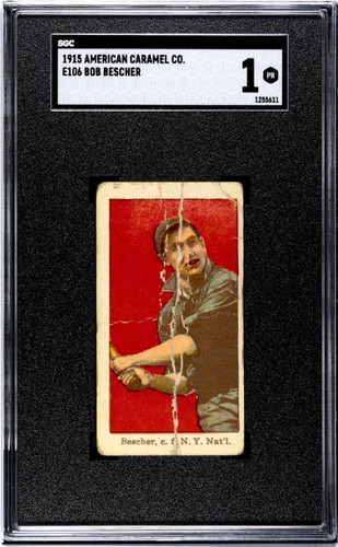 Bob Bescher 1915 E106 American Caramel card