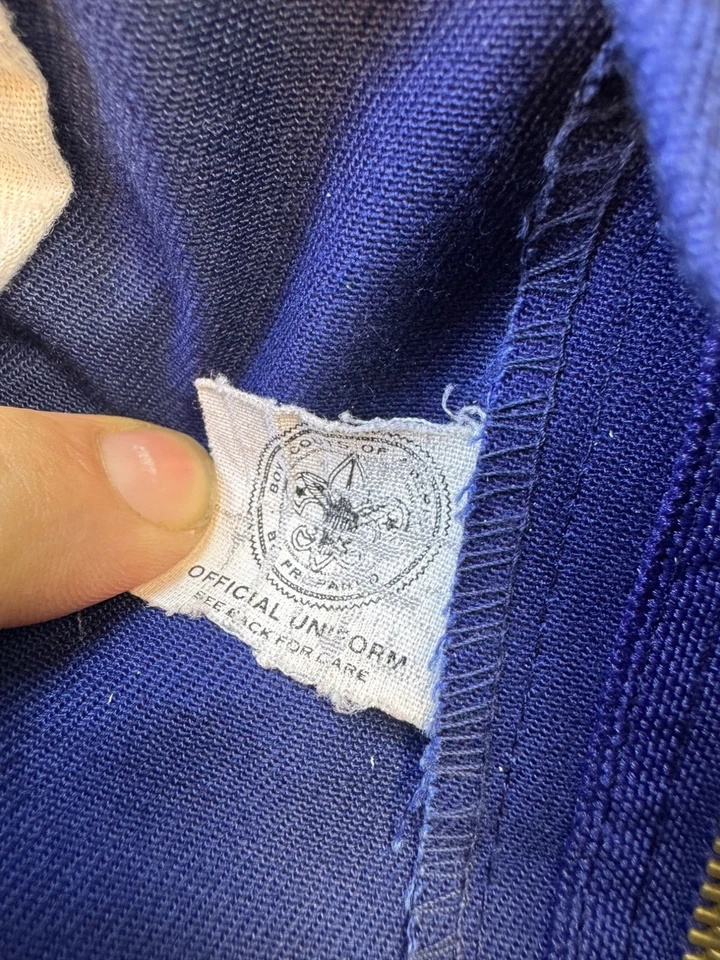 Vtg Boy Scouts of America Pants Men 27x30 Navy Blue Twill Uniform Cargo Utility - Image 4 of 4