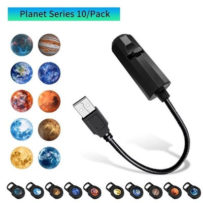 LED Moon Projector Night Light Halloween Christmas Atmosphere Lamp USB