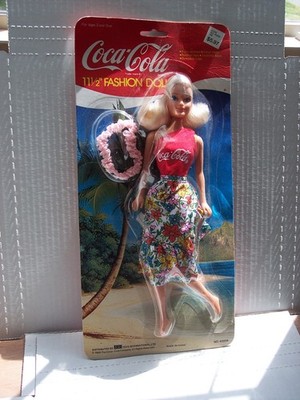 vintage 1986 BBI Toys Coca-Cola 11 1/2'' Fashion doll Packaged New Old Stock