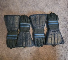 Snowmobile Insulated Pig Skin Vintage 1970's Gauntlet Gloves. Medium