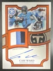 Cam Ward 2026 Topps Flagship Football #APC-CW Auto Patch Orange /25 Titans DT