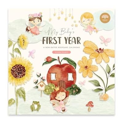 Babys First Year Calendar by Bright Day - 1st Year Tracker - Journal Album To Ca