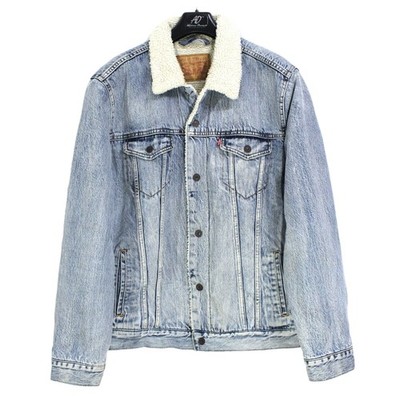 Levi Strauss & Co s40116 Herren Jeansjacke Gr.L Sherpa Blau Denim