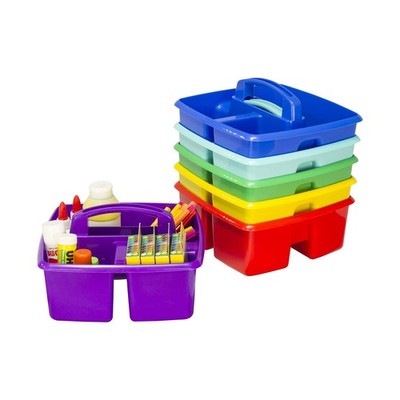 Assorted Storage Caddy Set with Divided Compartments and Grip Handle - 6 Pack