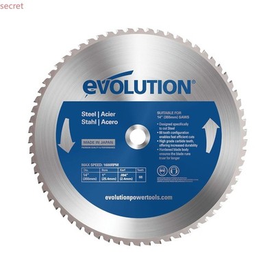 Evolution Power Tools 14BLADEST Blade for Cutting Mild Steel, Mild Steel, 14Inch