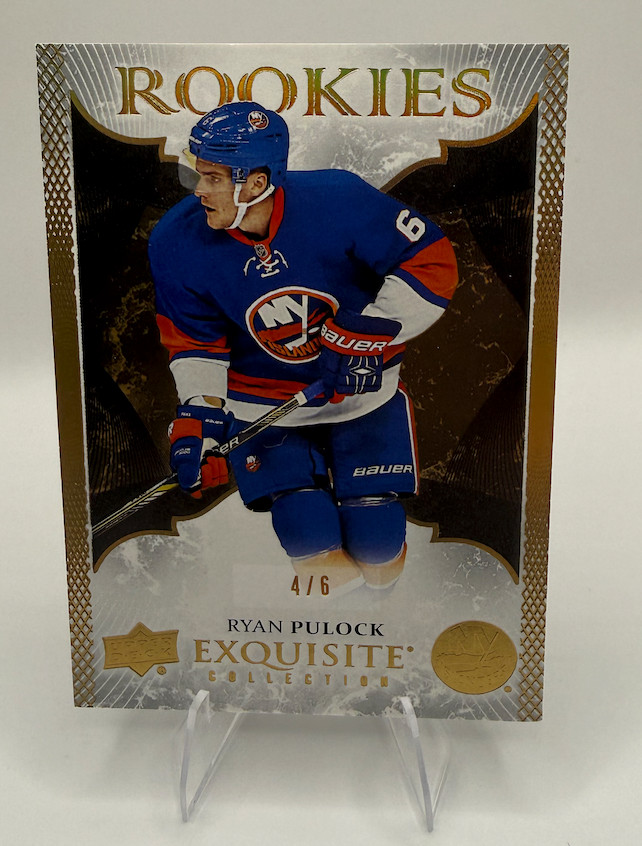 2016-17 UD Ice Exquisite Collection Spectrum Rookie of Ryan Pulock /6