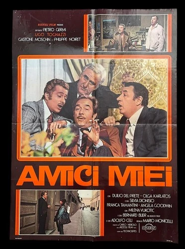 CINEMA soggettone AMICI MIEI Ugo Tognazzi Noiret  Mario Monicelli Moschin