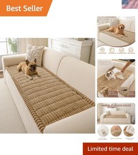 Couch Cover for Dogs Washable, Non Slip Soft Cozy Brown