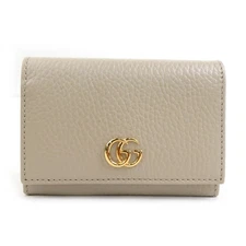 Auth GUCCI Card Case Holder Beige Leather - h31745g