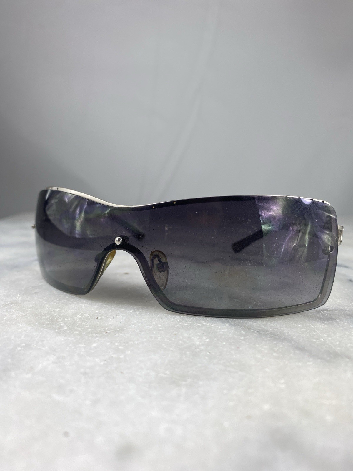 Steve Madden Rectangular Rimless Rhinestone Sungl… - image 3