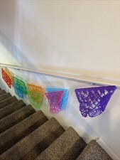 18 FT Cinco De Mayo Party Decor Banner with 9 Plastic Papel Picado Theme Party