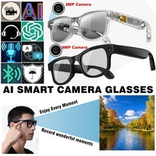 Smart Sunglasses With Camera, Bluetooth Audio Glasses for Men Women Remote Photo