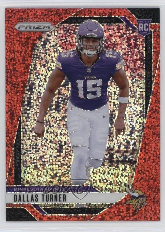2024 Panini Prizm Rookies Red Sparkle Prizm Dallas Turner #324 1nr5