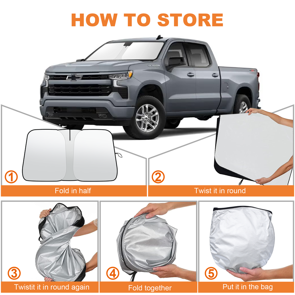 Car Shield Cover Visor UV Block Windshield Sun Shade For Chevy ...