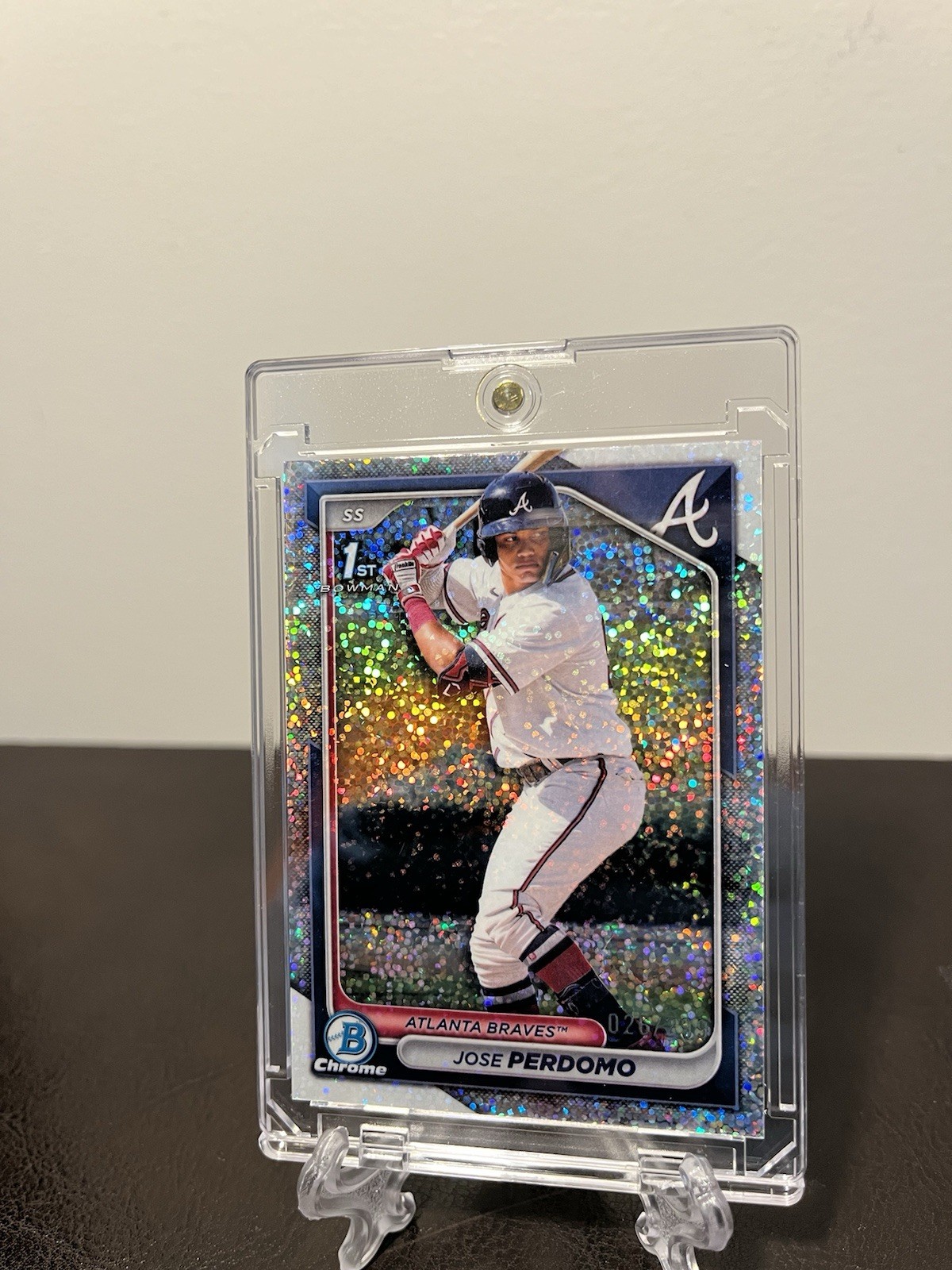 2024 Bowman Chrome Prospects Speckle Refractor /299 Jose Perdomo #BCP-220 Braves