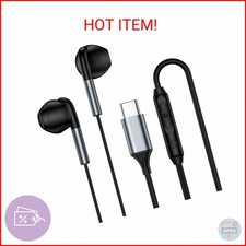 USB C Headphone Wired Earbuds for Samsung Galaxy A17 A16 5G A15 A14 A36 A35 S26