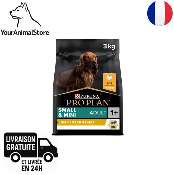 Croquettes light chien mini stérilisé contre la prise de poids rapide