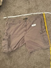 Lee Men's Cargo Shorts W46 11" Inseam Taupe Gray Utility Multi Pocket