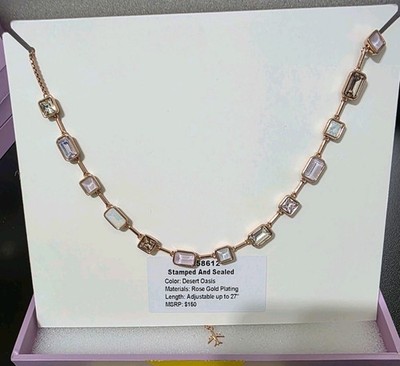 Stamped And Sealed Rose Gold Plated Desert Oasis Jewel Candy Necklace