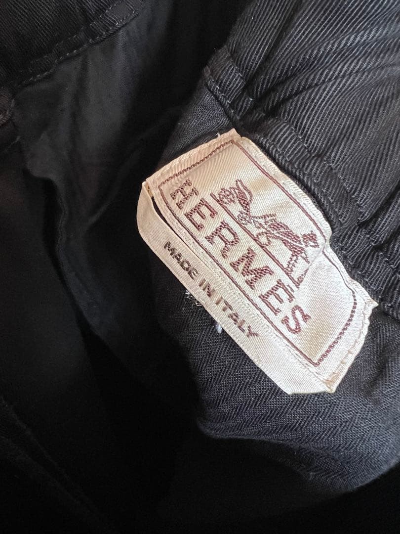 USED HERMES EASY PANTS BLACK EXCELLENT View 3