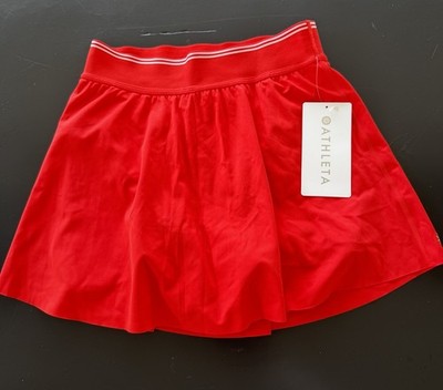 Athleta Ace advantage tipped 13.5 inch Tennis Pickleball skort- xs- RED NWT