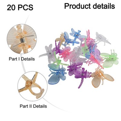 Blumen Rebe Clip Plant Fix Clips Libelle 3.5cmx3.3cm Dragonfly 3.5cmx3.3cm