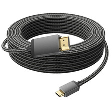 Long USB C to HDMI Cable 25FT, 4K High Speed Type-C to HDMI Cord-Braided,Thunder