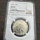1941 Walking Liberty Silver Half Dollar - 90% Silver Verified - NGC MS64
