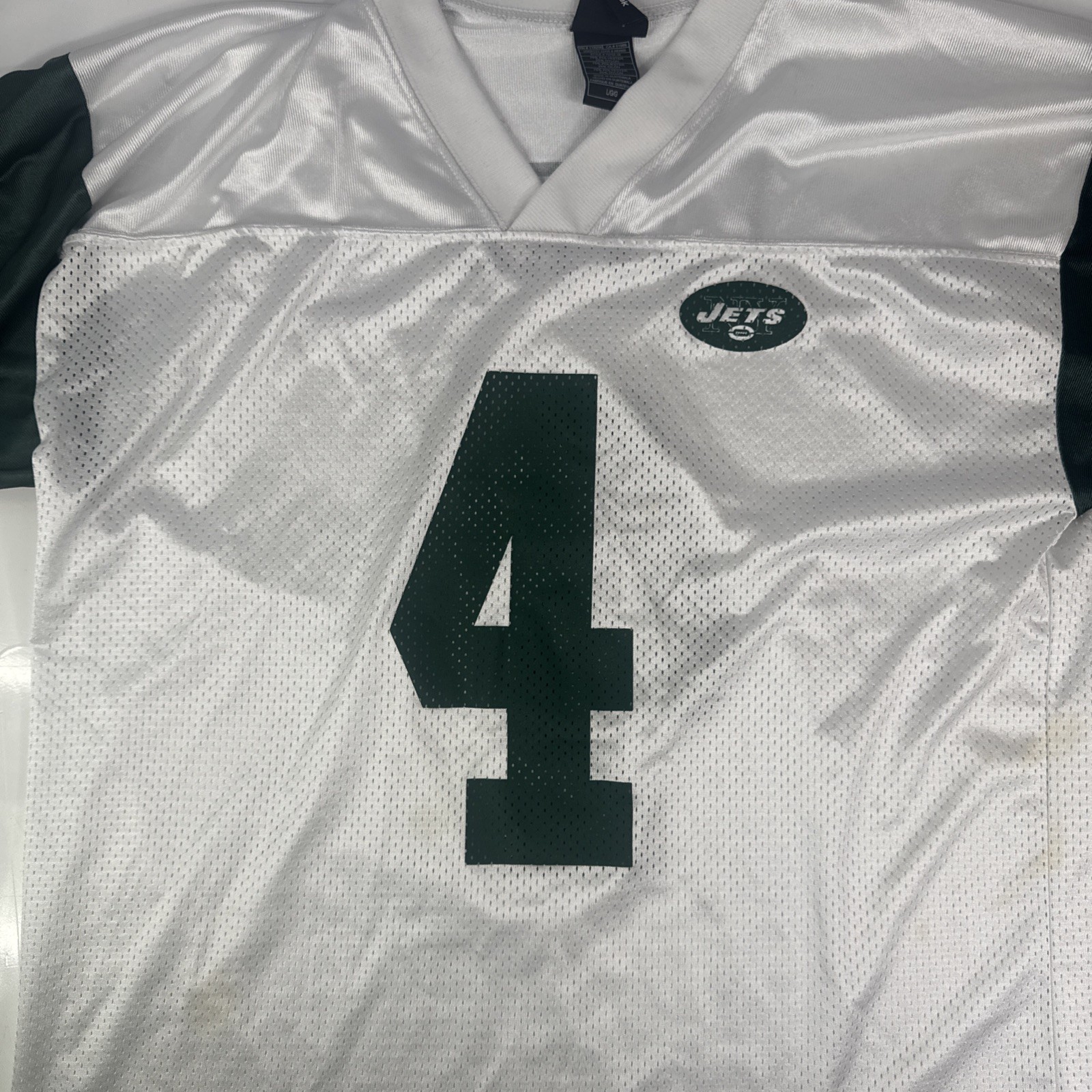 Brett Favre New York Jets NFL Reebok Authentic Jersey Mens Size L thumbnail 2