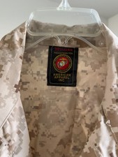 New with Tags USMC Desert MARPAT Combat Utility Blouse Mens Medium X-Long Shirt