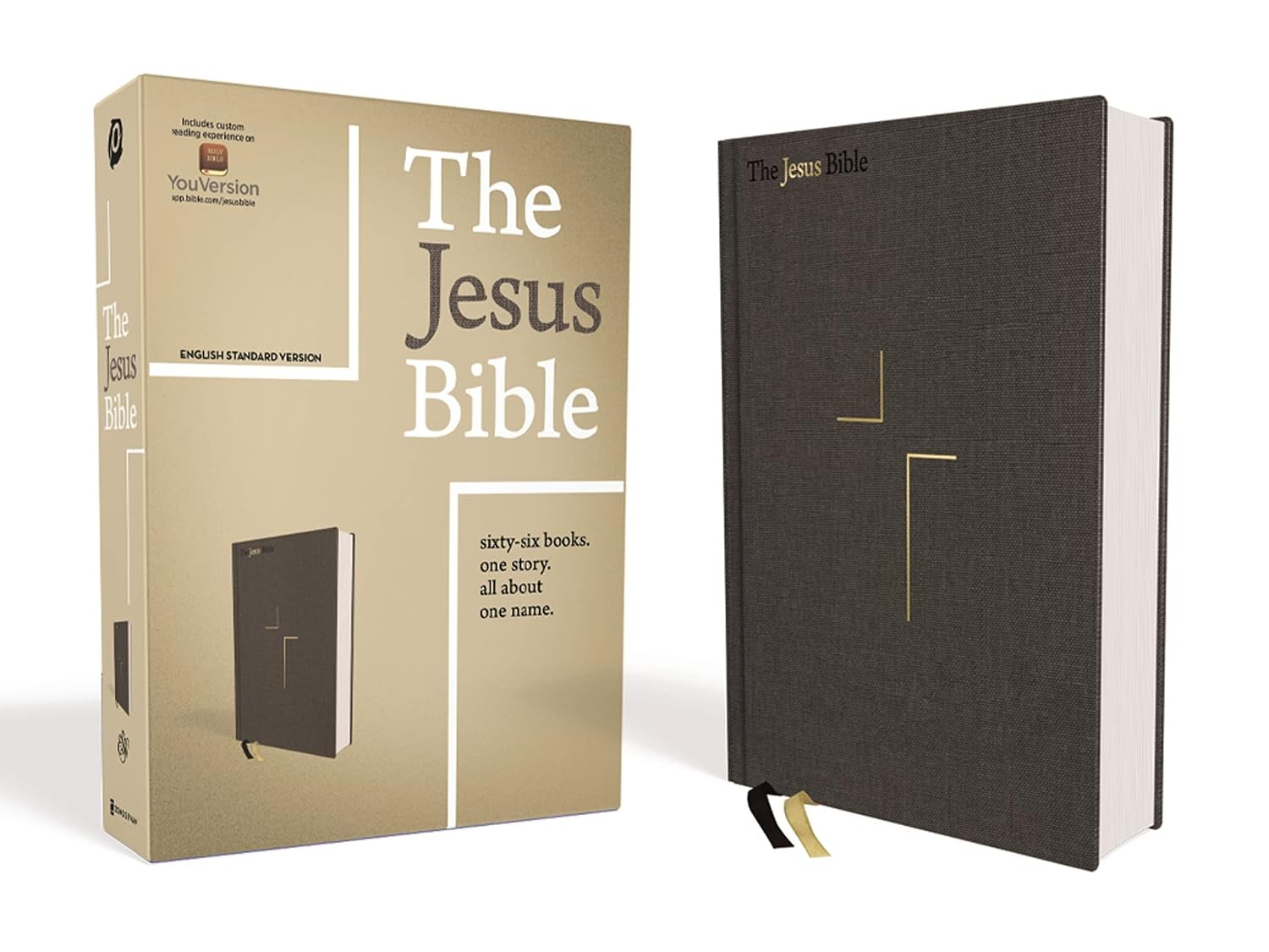 The Jesus Bible, ESV Edition, Cloth over Board, Gray: English Standard Version, - Image 7