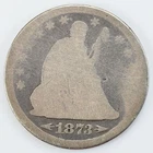 1873 Liberty Seated Quarter Arrows Silver 25c
