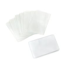 20Pcs Rectangle Clear Plastic Work Badge Holder Protective for Case