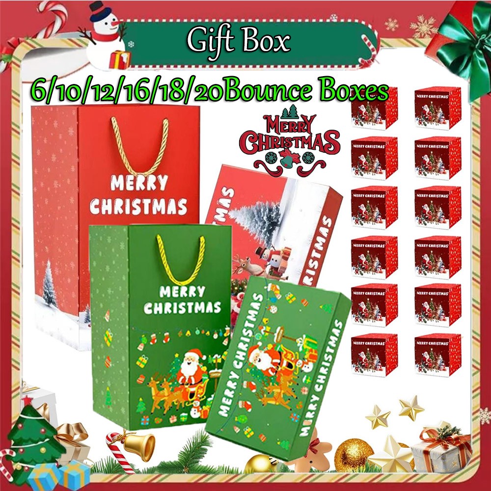 Merry Christmas Surprise Gift Explosion Box Money Bounce Jumping Box Kid Gift HA