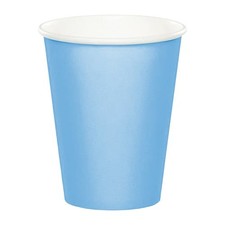 Baby Blue Paper Cups 270ml - Pack of 14