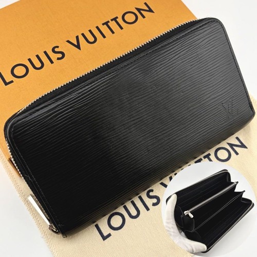 Louis Vuitton Epi Zippy Wallet Noir Long Wallet Round Zipper Black