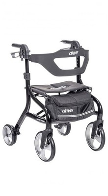 Drive Medical Nitro Sprint Foldable Rollator Walker, Black